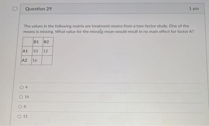 solved-the-values-in-the-following-matrix-are-treatment-chegg