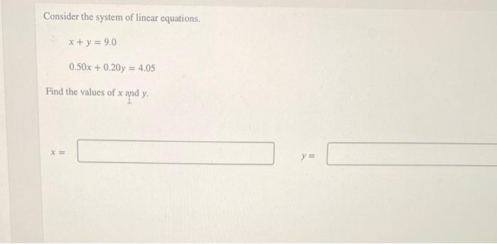 Solved Consider The System Of Linear Equations. 