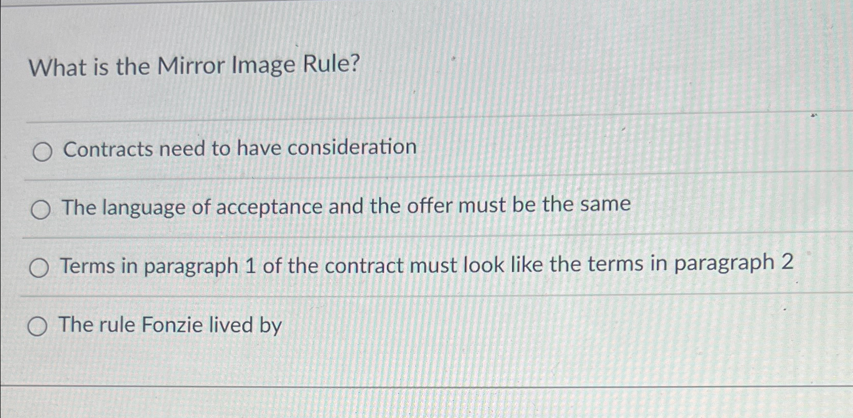 Solved What is the Mirror Image Rule?Contracts need to have