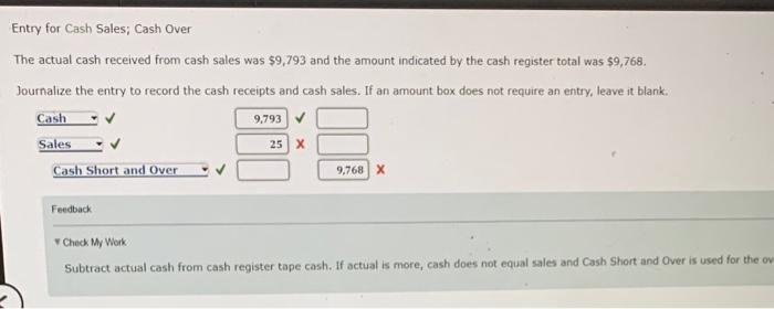 solved-entry-for-cash-sales-cash-over-the-actual-cash-chegg