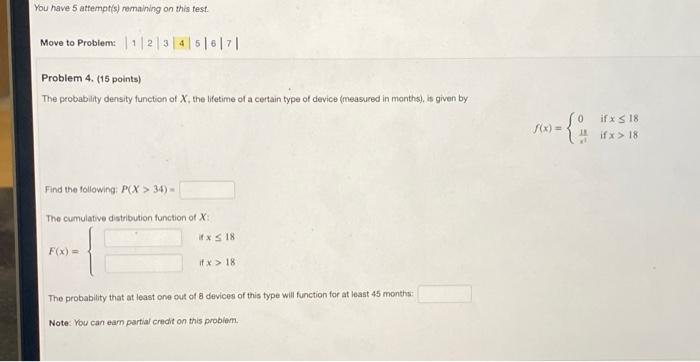 Solved You have 5 attempt(s) remaining on this test. Move to | Chegg.com