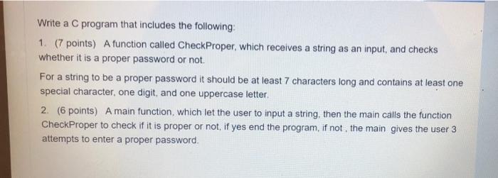 Solved Write a C program that includes the following: 1. (7 | Chegg.com