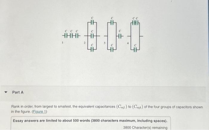 Solved Part A Rank in order, from largest to smallest, the | Chegg.com
