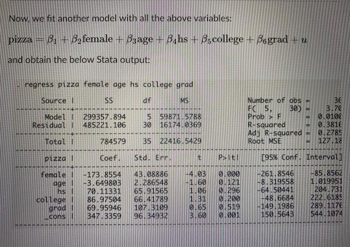 Solved A study of the annual expenditure on pizza We have a | Chegg.com