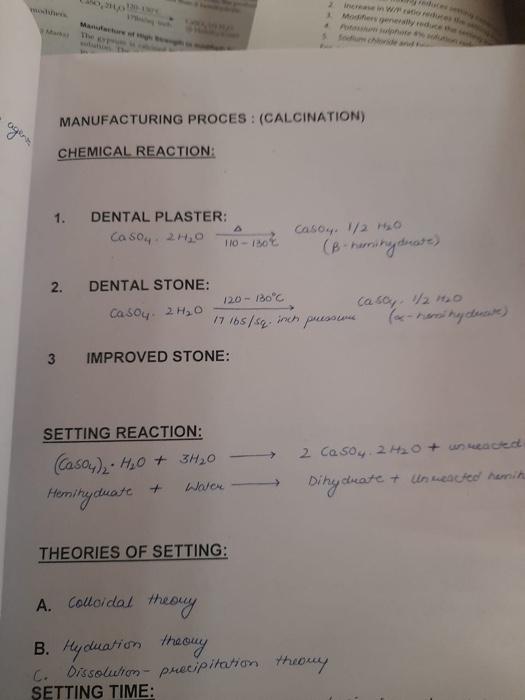 Gypsum Products dental Materials