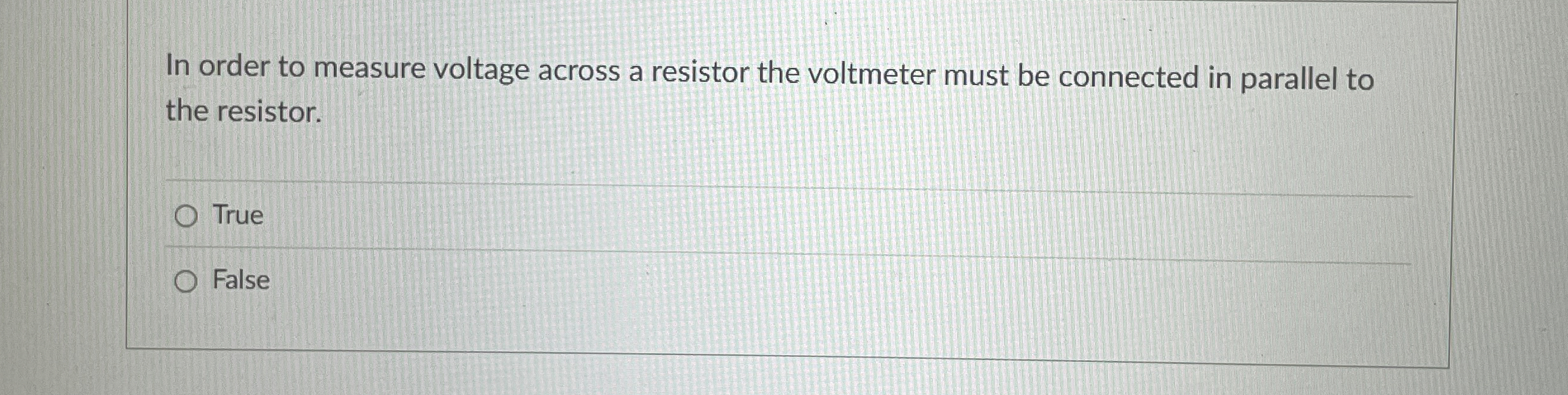 Solved In order to measure voltage across a resistor the