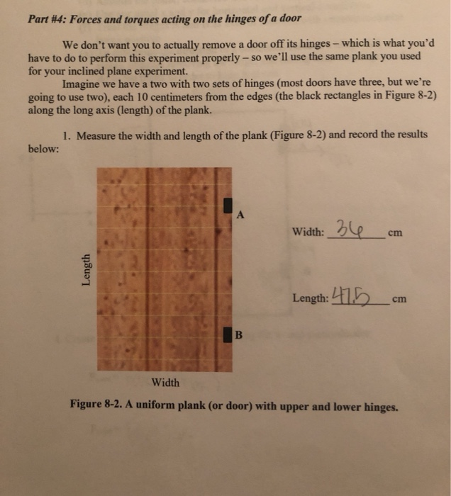 Solved physics lab, need help. first picture is the part I | Chegg.com