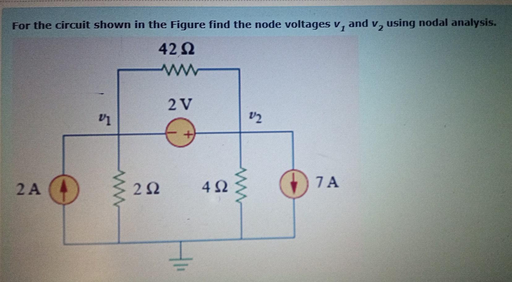 Solved For the circuit shown in the Figure find the node | Chegg.com