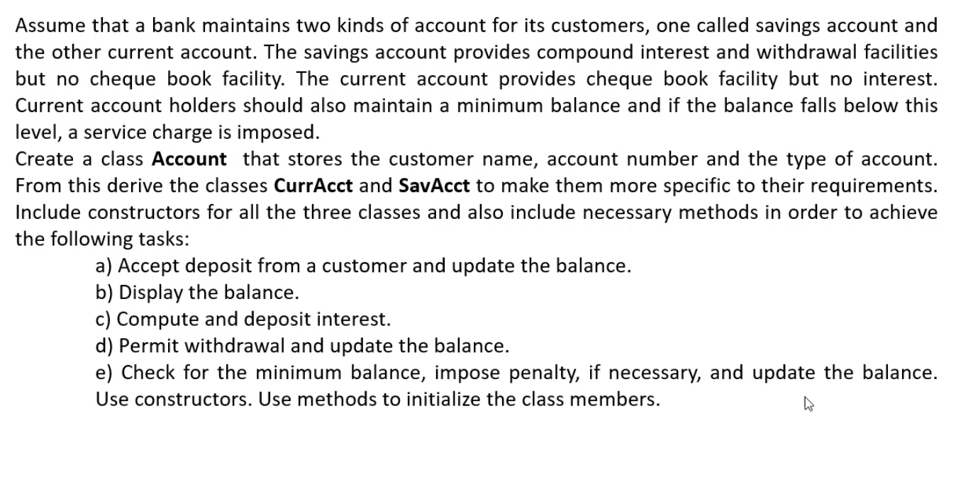 solved-assume-that-a-bank-maintains-two-kinds-of-account-for-chegg