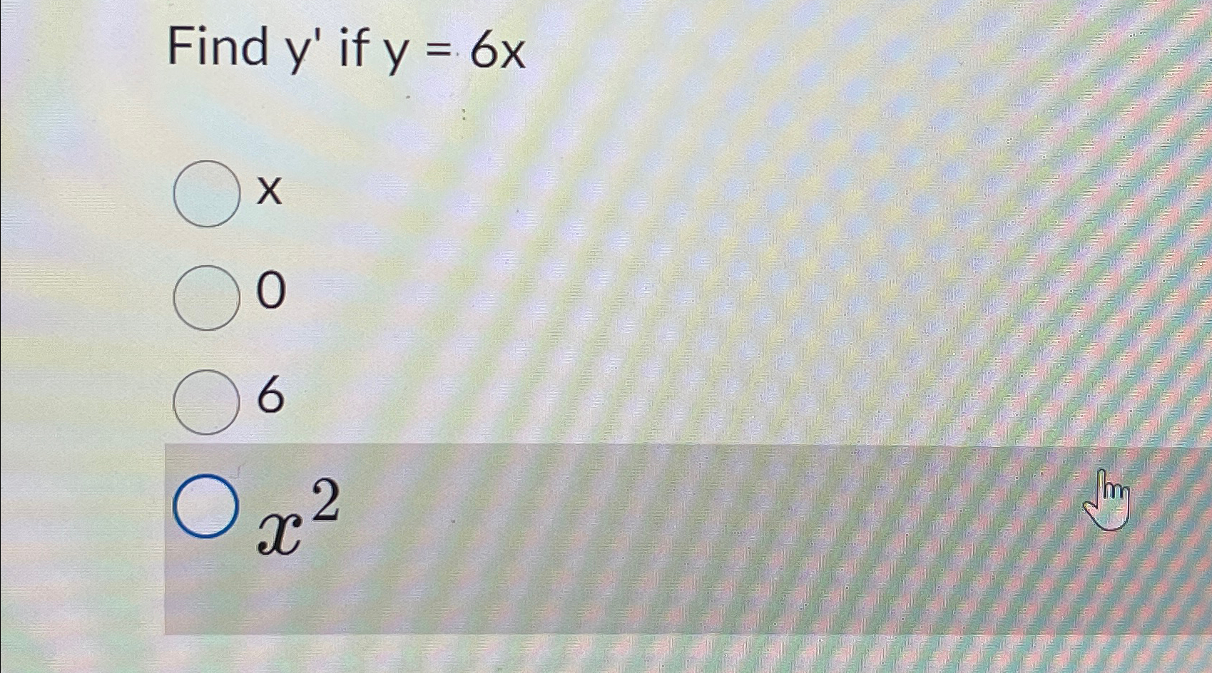 y x 6 0 6