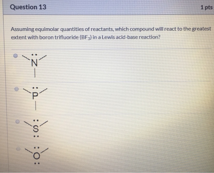 Solved Question 13 1 Pts Assuming Equimolar Quantities Of 