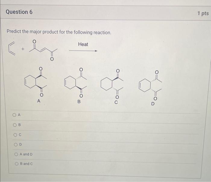 Solved Predict the major product for the following reaction. | Chegg.com