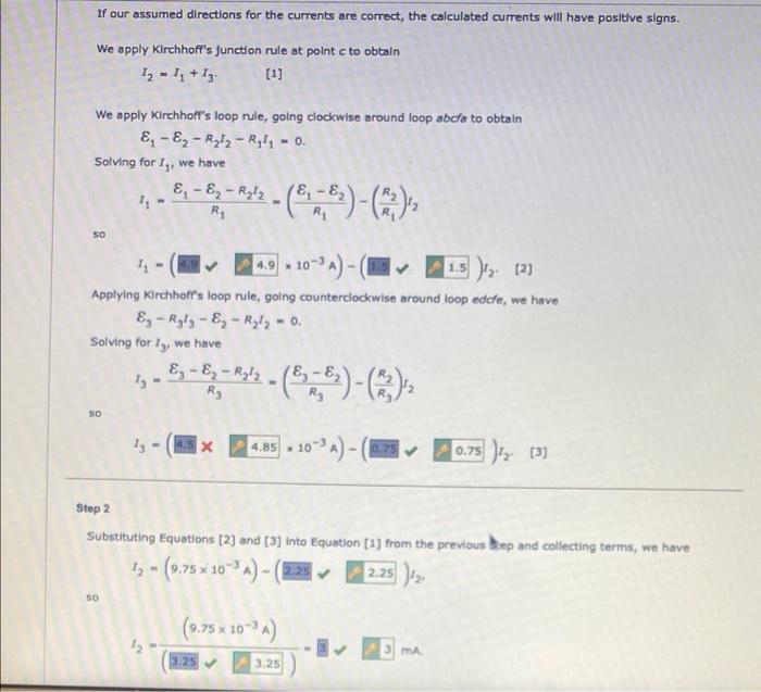 Solved Tutorial Exercise Using Kirchhoff's Rules, Find The | Chegg.com