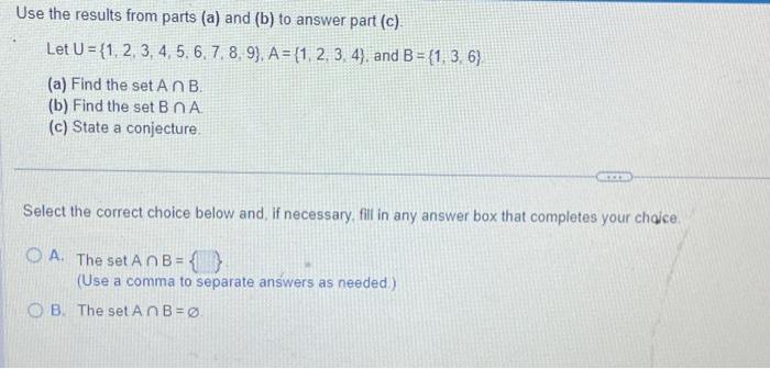 Solved Use The Results From Parts (a) And (b) To Answer Part | Chegg.com