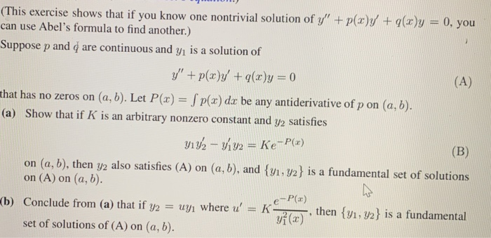 Solved (This exercise shows that if you know one nontrivial | Chegg.com