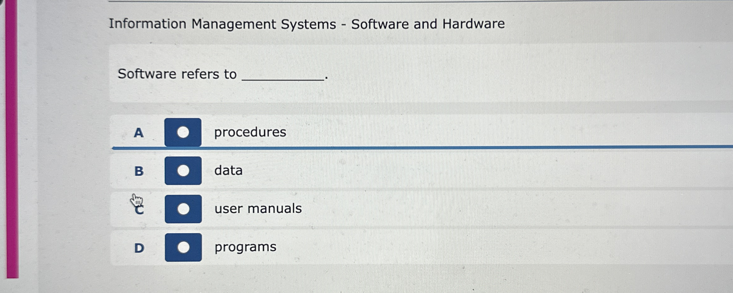 Solved Information Management Systems - ﻿Software and | Chegg.com