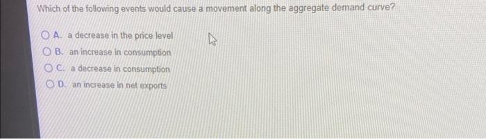 Solved Which of the following events would cause a movement | Chegg.com
