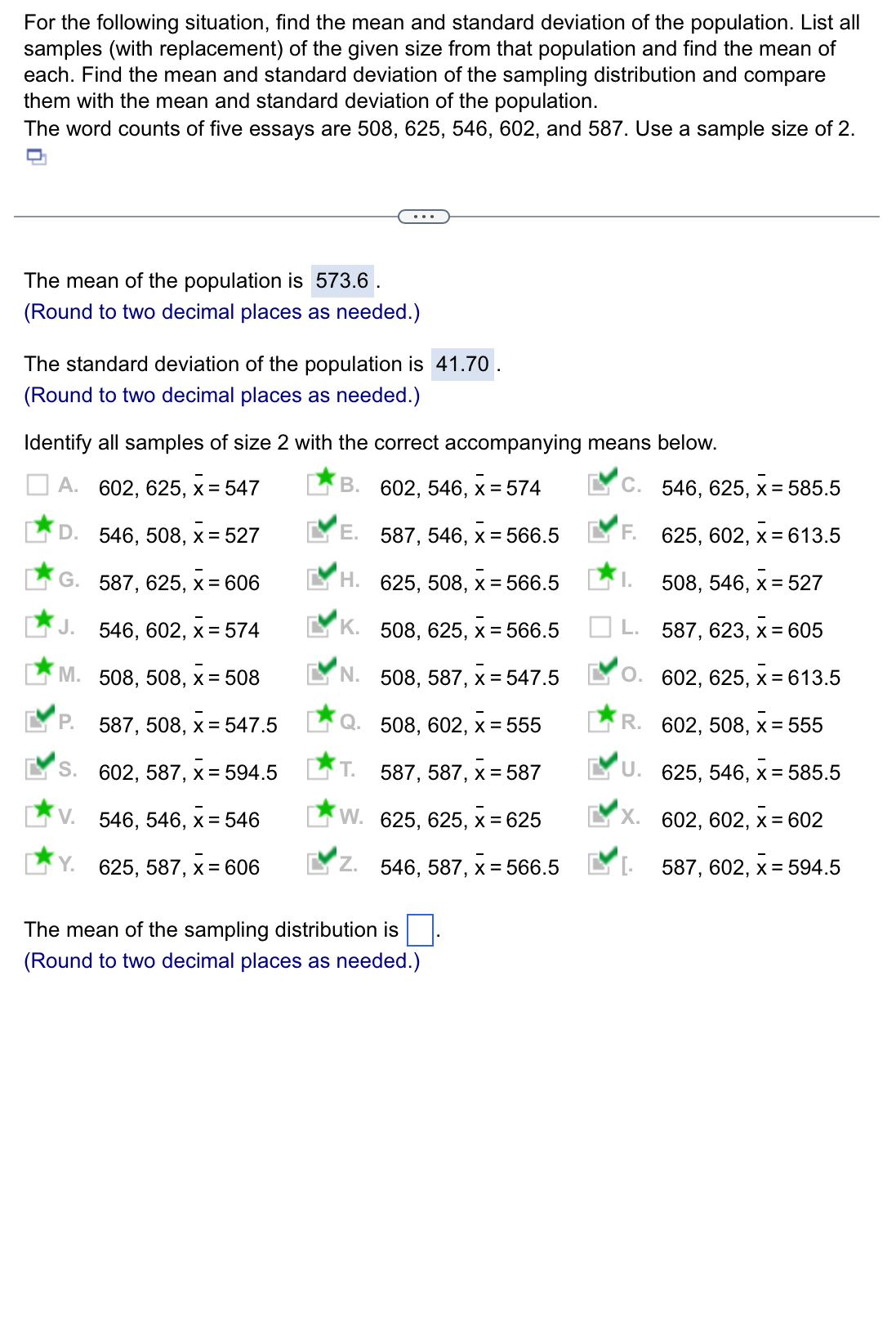 For The Following Situation, Find The Mean And | Chegg.com