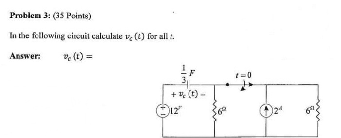Solved Problem 3: (35 Points) In the following circuit | Chegg.com