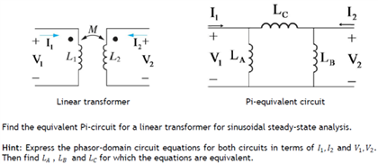 Solved Find The Equivalent Pi-circuit For A Linear | Chegg.com