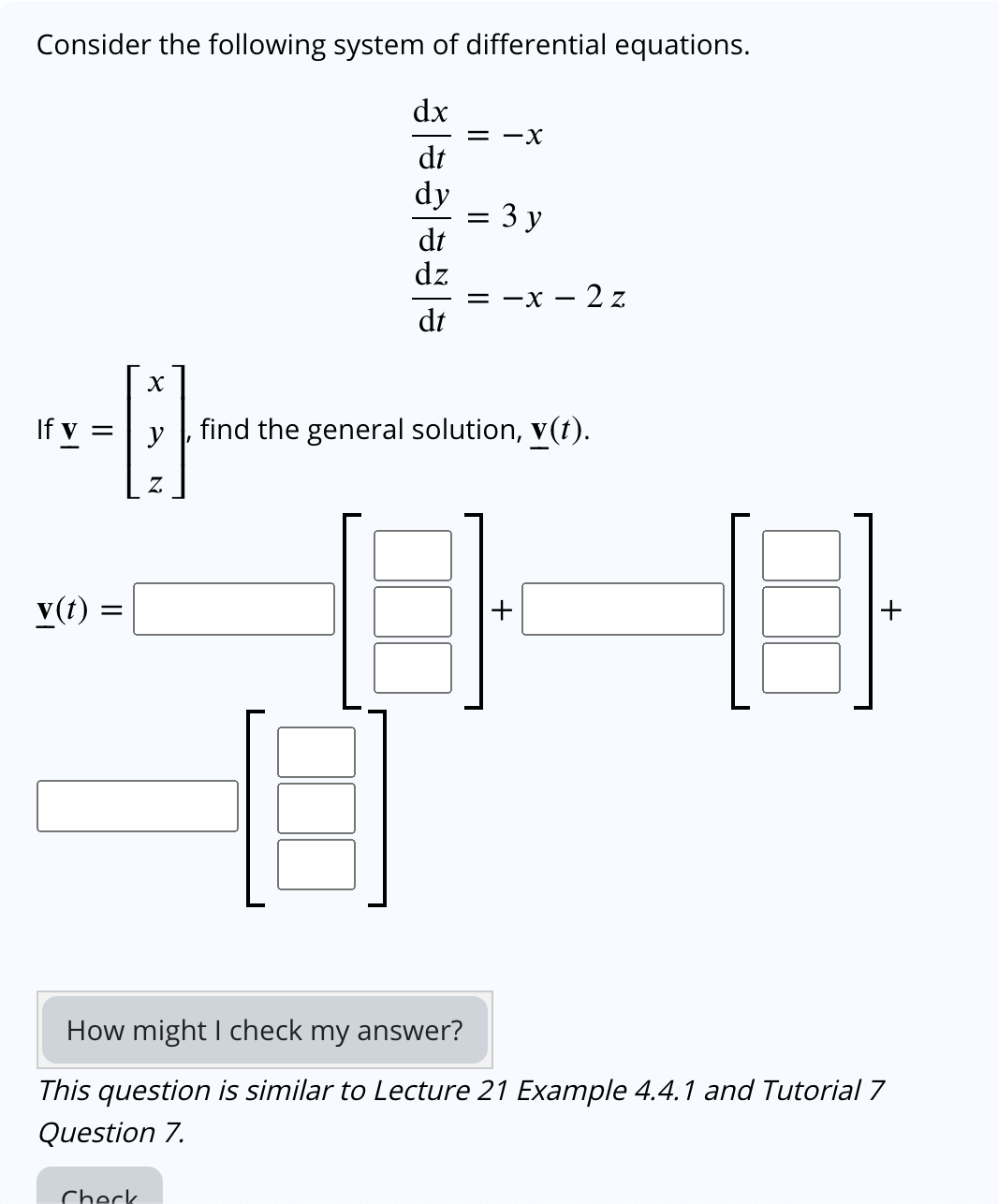 Solved Consider the following system of differential | Chegg.com