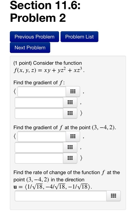 Solved Section 11.6: Problem 2 Previous Problem Problem List | Chegg.com