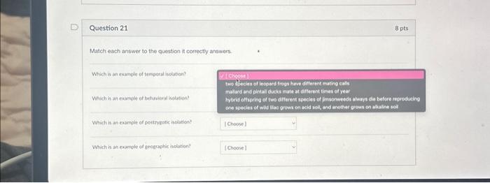 Solved Match each answer to the question it correctly | Chegg.com