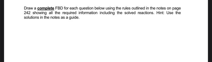 Solved Draw A Complete FBD For Each Question Below Using The | Chegg.com