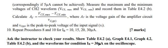 Experiments 4.0 Transistor Test Procedures Referring | Chegg.com