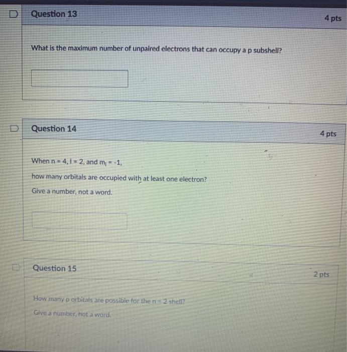 Solved Question 13 4 pts What is the maximum number of | Chegg.com