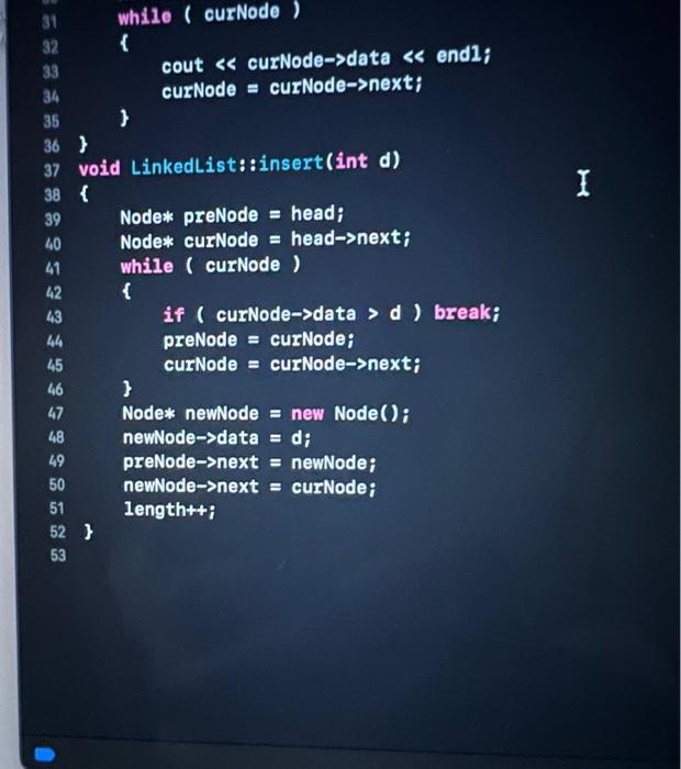 Solved while ( curNodo) \& cout ≪ curNode −> data ≪ end1; | Chegg.com