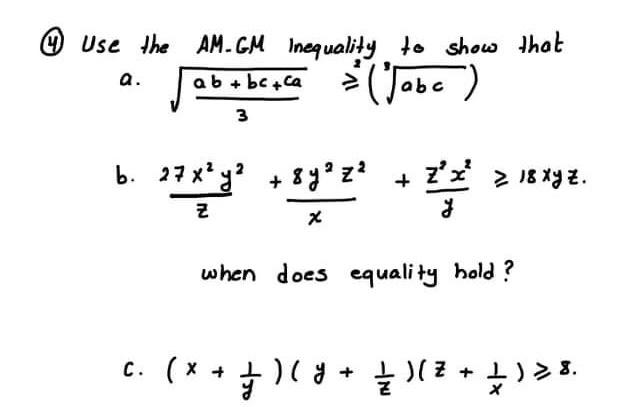 Solved U Use The Am Gm Inequality To Show That Vabc A Ab Chegg Com