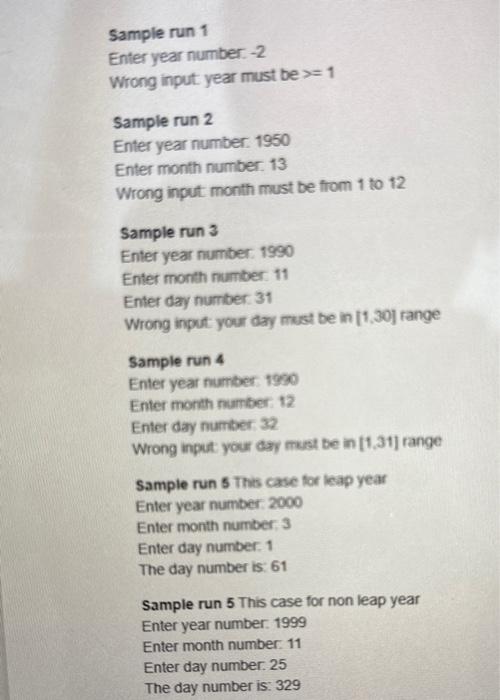 Solved The days of the year are often numbered from 1 | Chegg.com