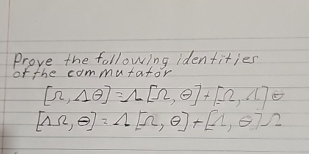 Solved Prove the following identities of the | Chegg.com