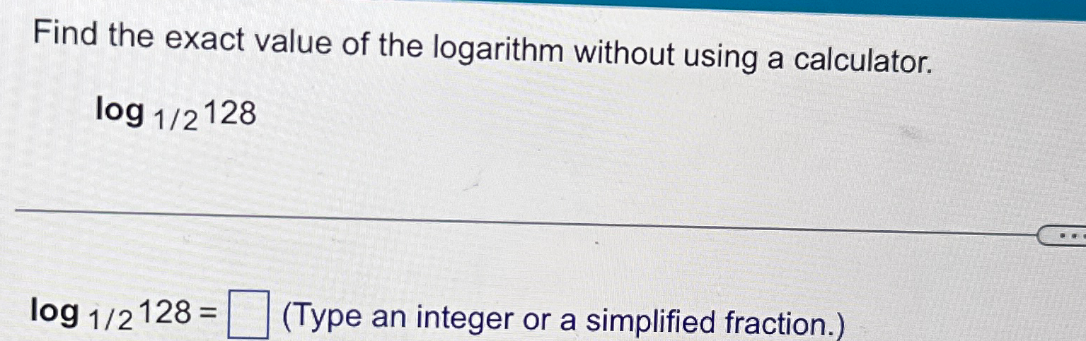 log 1 2 128