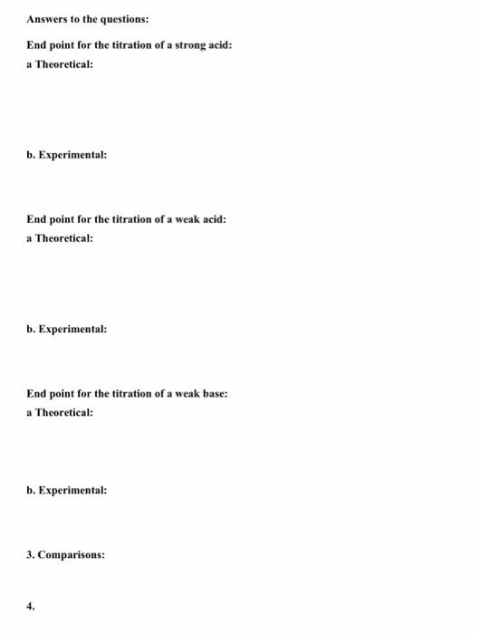 Solved Potentiometric Titrations (lab) How to calculate the
