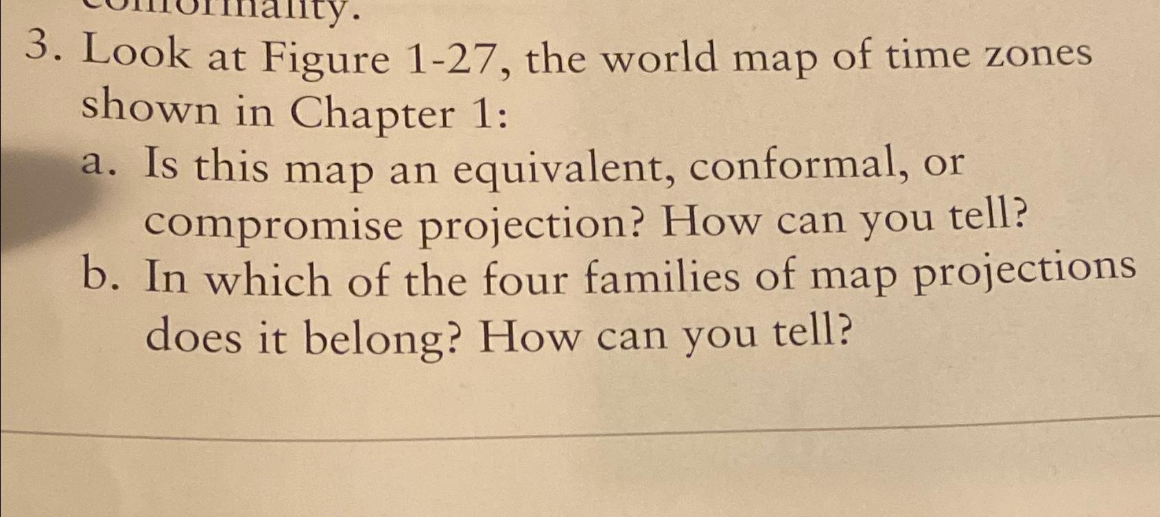 Solved Look at Figure 1-27, ﻿the world map of time zones | Chegg.com