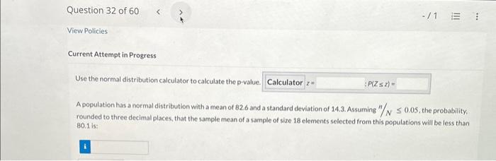 Solved Use the normal distribution calculator to calculate | Chegg.com