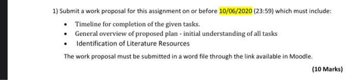 Solved 1) Submit a work proposal for this assignment on or | Chegg.com
