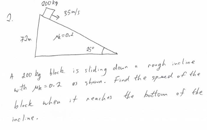 Solved 200kg 2. 35m/s 72m Mb=0.2 25 A With Me=0.2 A 200 200 | Chegg.com