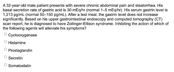Solved A 32-year-old male patient presents with severe | Chegg.com