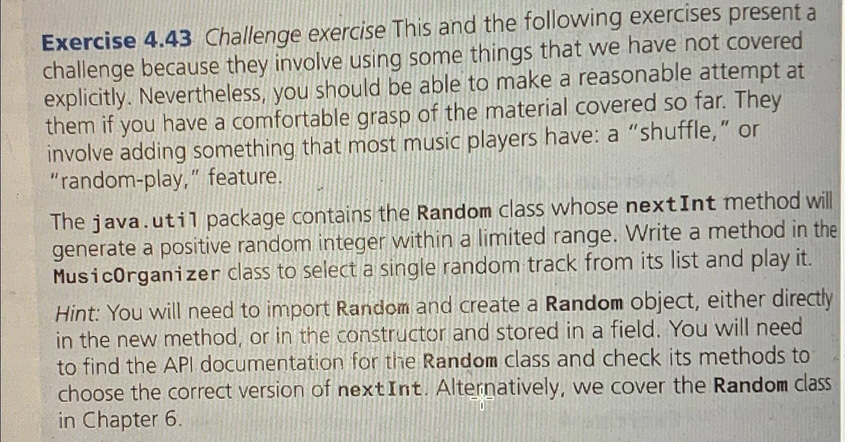 Solved Exercise 4.43 ﻿Challenge exercise This and the | Chegg.com