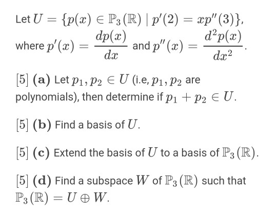 Solved Let U P X P3 R P 2 Xp 3 Dp 2 D Chegg Com