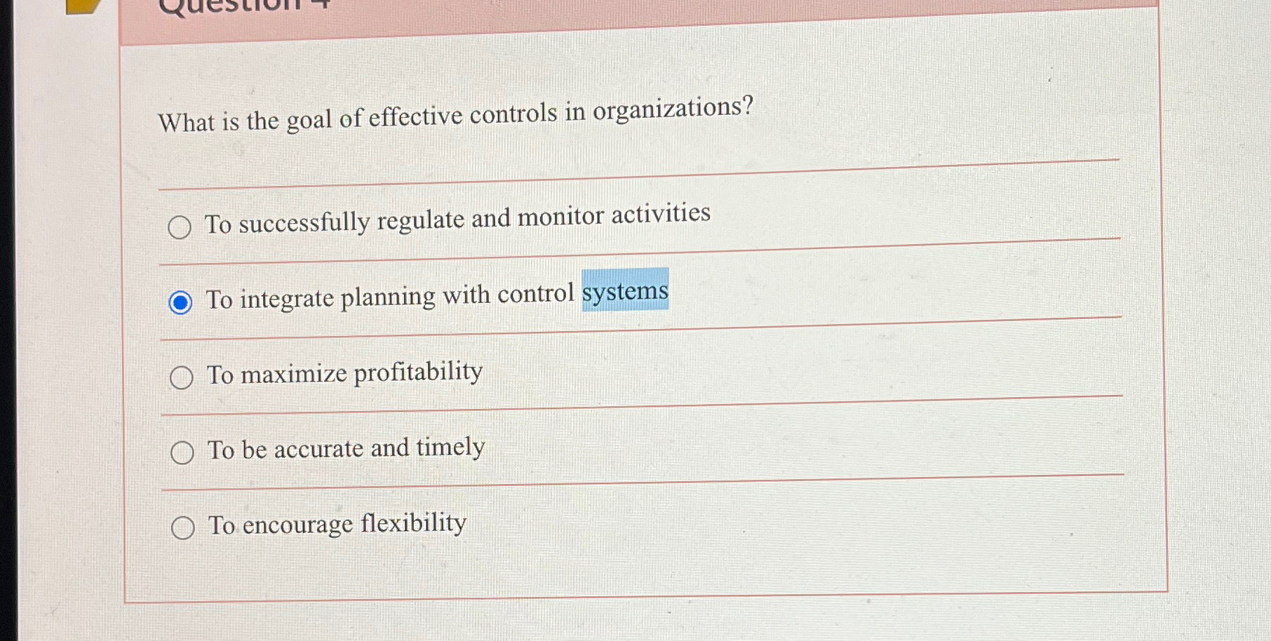 Solved What is the goal of effective controls in | Chegg.com