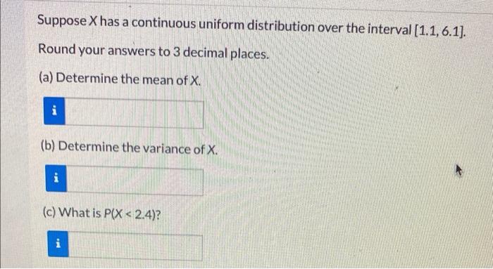 Solved Suppose X Has A Continuous Uniform Distribution Over | Chegg.com