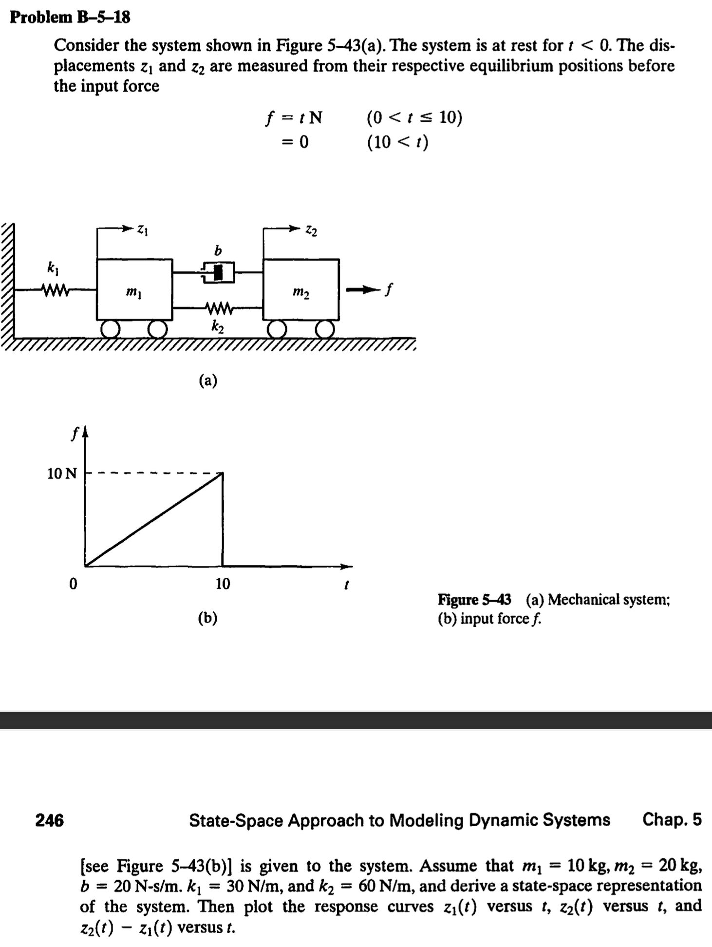 Solved Problem B-5-18Consider the system shown in ﻿Figure | Chegg.com