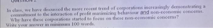 Solved In class, we have discussed the more recent trend of | Chegg.com