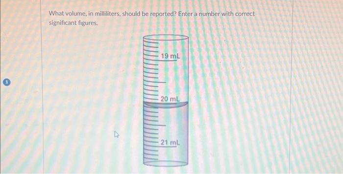 Solved What volume, in milliliters, should be reported? | Chegg.com