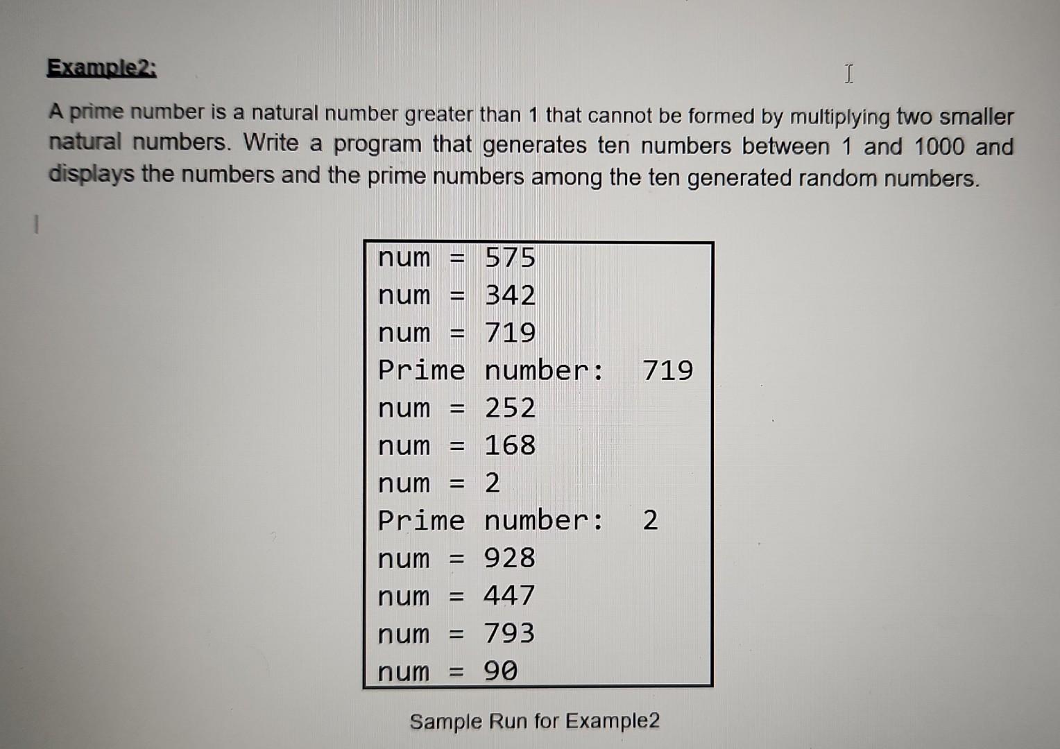 getting natural number greater than zero is an example of