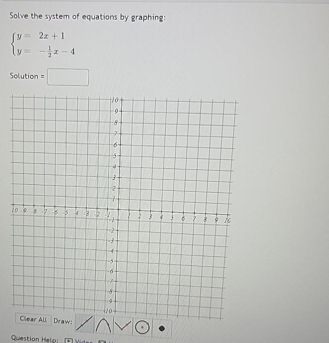 solve the system of equations below by graphing y x 1